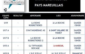 Match Groupement du Week end 